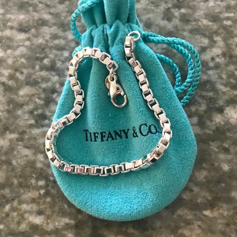 Tiffany Sterling Silver Venetian Box Link Bracelet